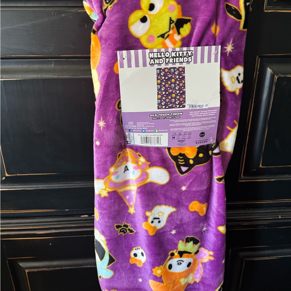 Hello Kitty and Friends Purple Throw Blanket